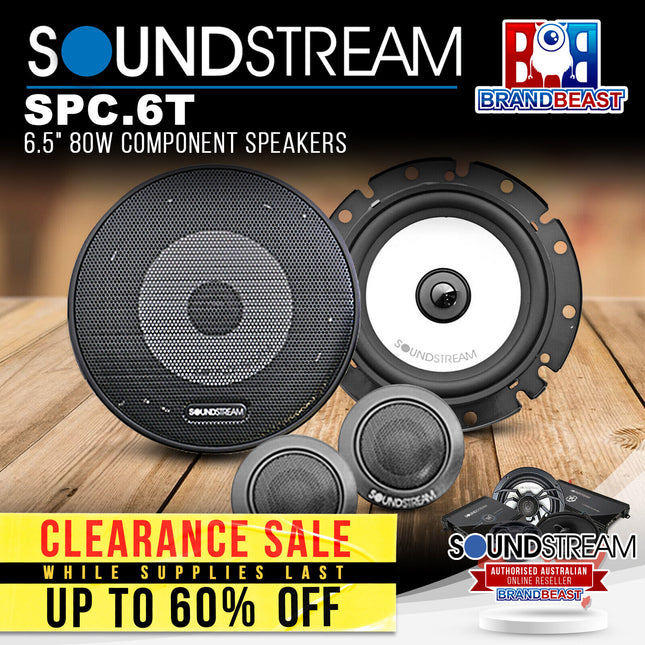 Soundstream SPC.6T 6.5" 80W RMS 2-Way Component Speaker - Pair