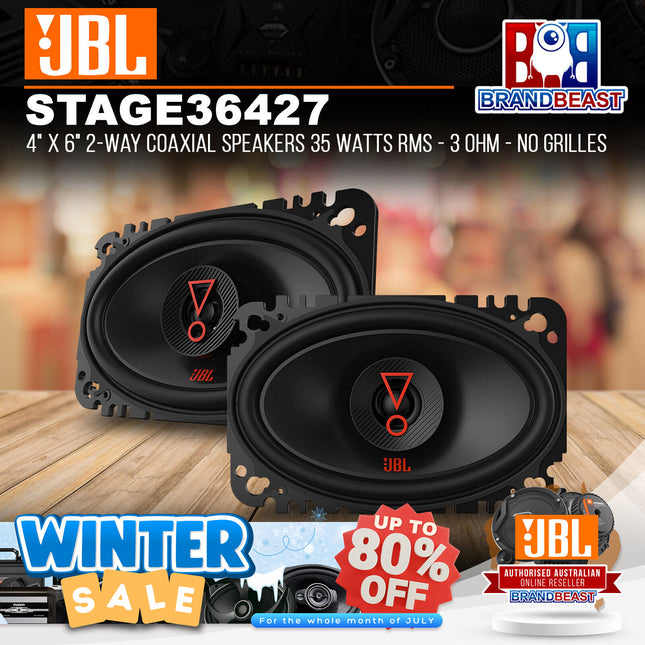 JBL STAGE3 427 4" 2-Way Coaxial Speaker 60 Watts RMS - 3 Ohms - Includes Grilles