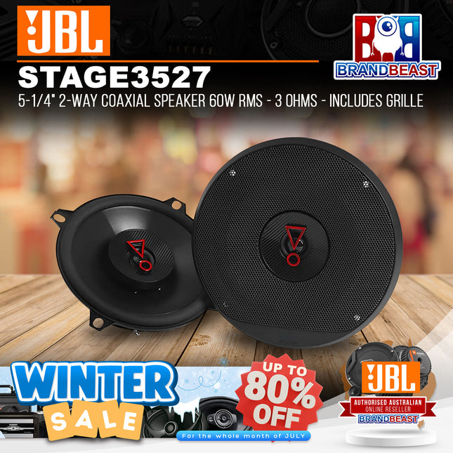 JBL Stage3 527 5-1/4" 2-Way Coaxial Speaker 60W RMS - 3 Ohms - Includes Grille