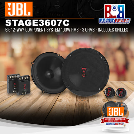 JBL Stage3 607C 6.5" 2-Way Component System 100W RMS - 3 Ohms - Includes Grilles