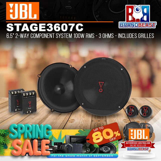 JBL Stage3 607C 6.5" 2-Way Component System 100W RMS - 3 Ohms - Includes Grilles
