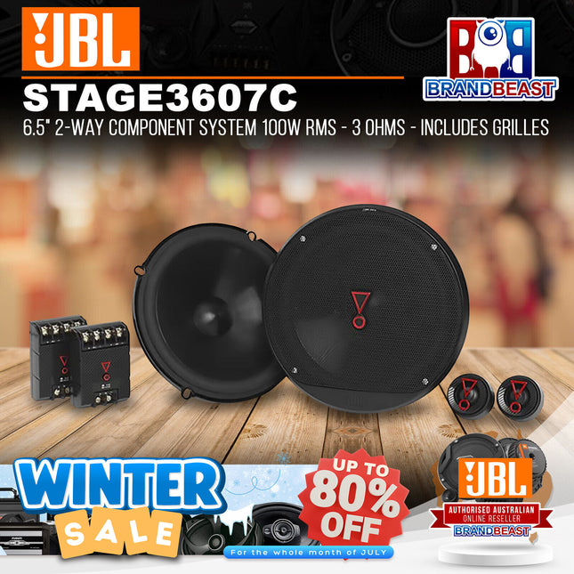 JBL Stage3 607C 6.5" 2-Way Component System 100W RMS - 3 Ohms - Includes Grilles