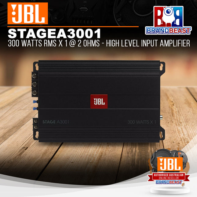 JBL Stage A3001 300 Watts RMS X 1 @ 2 Ohms - High Level Input Amplifier
