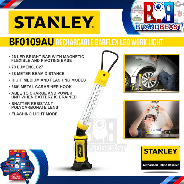 Stanley BF0109AU BarFlex Rechargeable LED Work Light