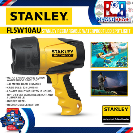 Stanley FL5W10AU 5W Waterproof LED Rechargeable Spotlight