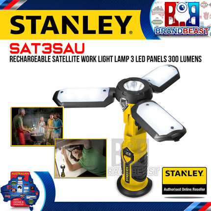 Stanley SAT3SAU Satellite 300-Lumen Rechargeable LED Worklight w/ Portable Power