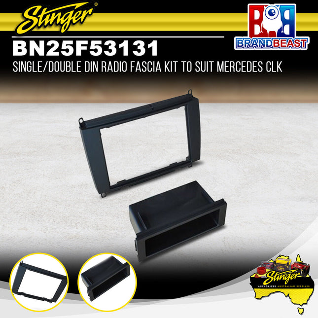 Stinger BN25F53131 Single/Double DIN Radio Fascia Kit Fro Mercedes CLK 2005-2011