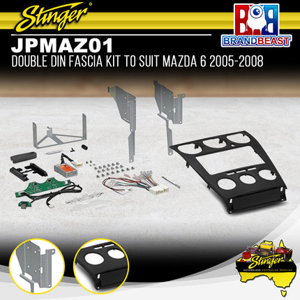 Stinger JPMAZ01 Double DIN Radio Fascia Kit to Suit Mazda 6 2005-2008