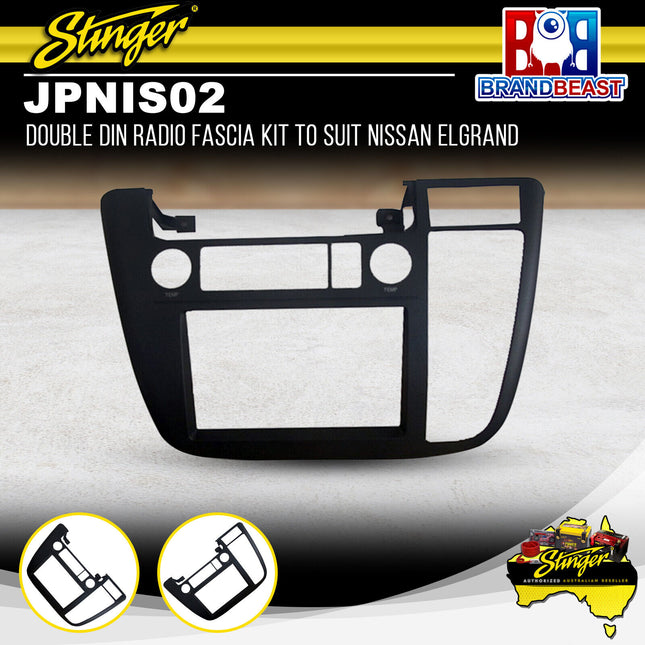 Stinger JPNIS02 Double DIN Radio Fascia Kit to Suit Nissan Elgrand 2001-2004