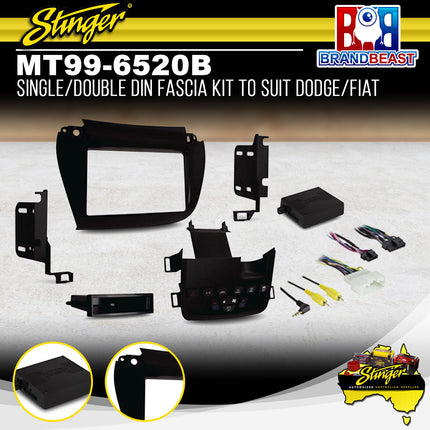 Stinger MT99-6520B Single/Double DIN Radio Fascia Kit to Suit Dodge/Fiat