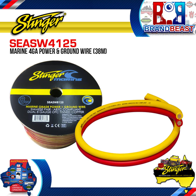 Stinger SEASW4125 38m Marine 4GA Power &amp; Ground Wire