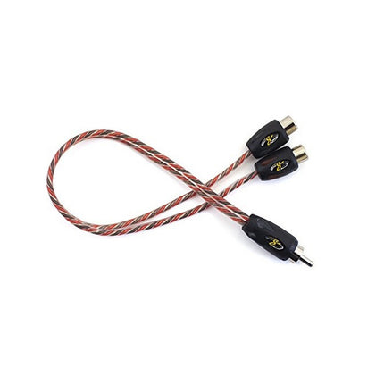 Stinger SI42YF 2-Channel 4000 Series 2 Female To 1 Male RCA Y-Adapter Cable