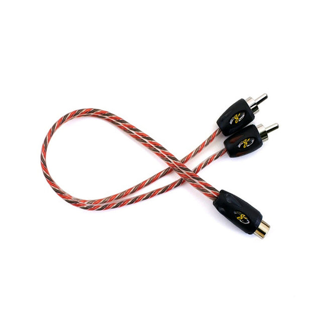 Stinger SI42YM 2-Channel 4000 Series 1 Female To 2 Male RCA Y-Adapter Cable