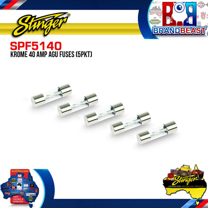 Stinger SPF5140 5 Pack Shoc-Krome 40 AMP AGU Fuses