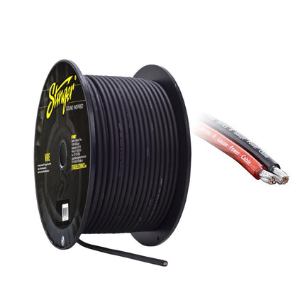 Stinger SPW18TB 76 Meter Roll 8GA Black Cable