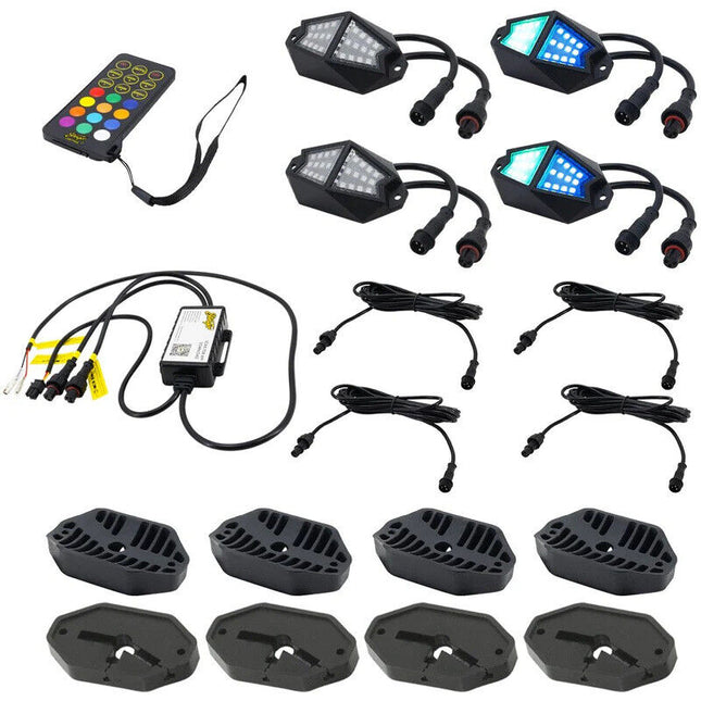 Stinger SPXDK4 ENLIGHT10 Dynamic 4-Way RGB Rock Light Kit