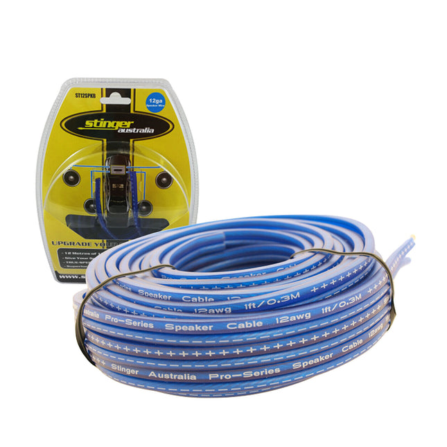 Stinger ST12SPKB 12 Meter Roll 12GA Blue Speaker Cable