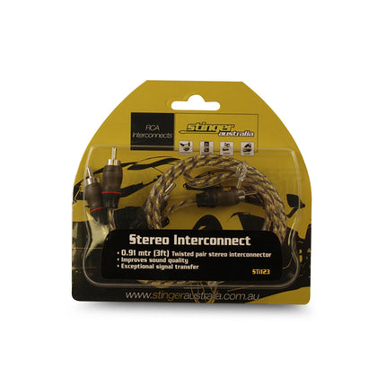 Stinger STI123 2 Channel 3-Feet RCA Lead