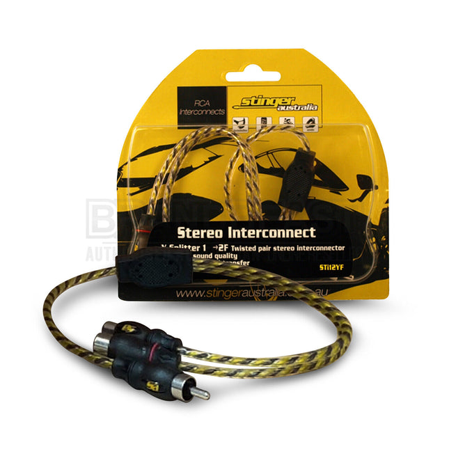 Stinger STI12YF 1 Male To 2 Female RCA Y Splitter