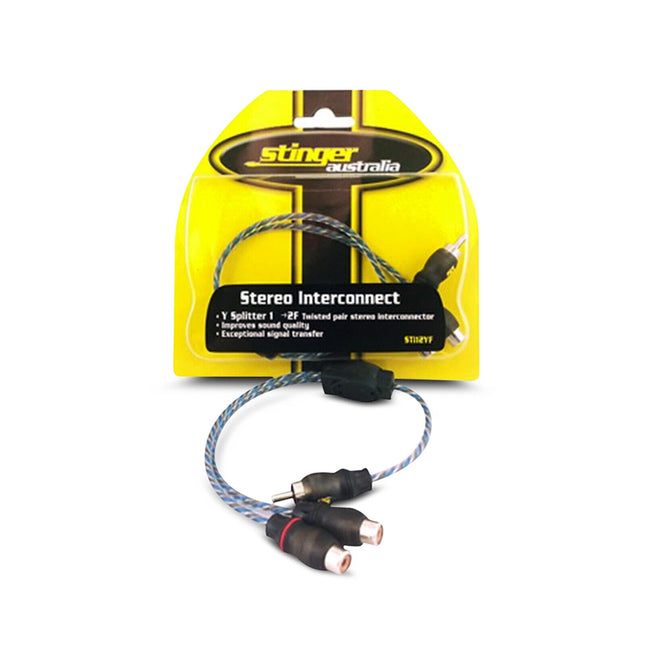 Stinger STI12YM 1 Female To 2 Male RCA Y Splitter