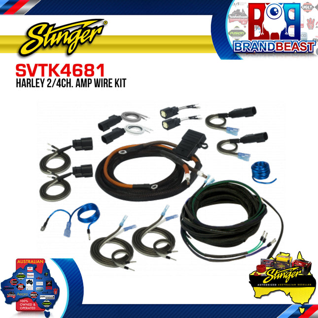 Stinger SVTK4681 PowerSports Harley 2/4CH Amplifier Wiring Kit