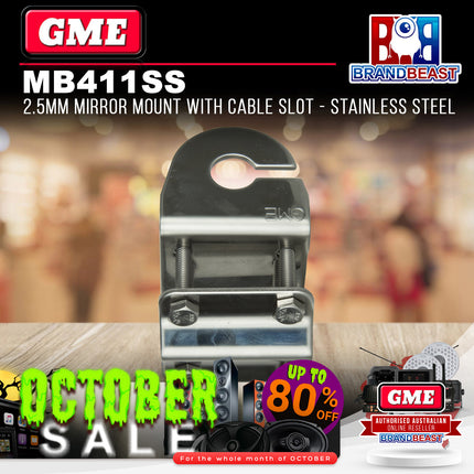 GME MB411SS Antenna Mounting Bracket Mirror Mount with Slot