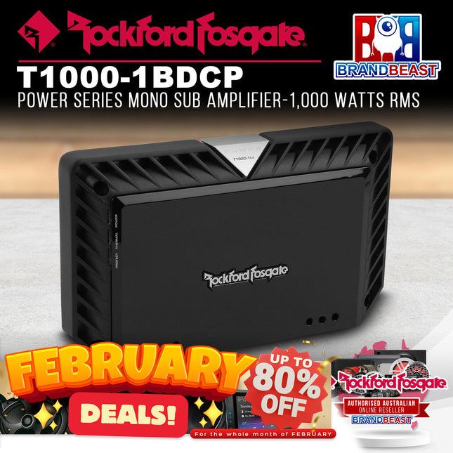 Rockford Fosgate T1000-1BDCP Power 1000W Class-BD Constant Power Amplifier