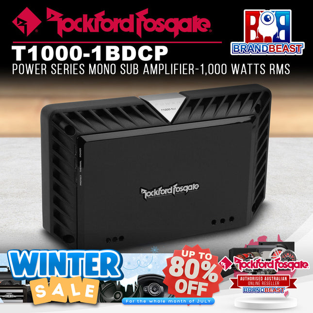 Rockford Fosgate T1000-1BDCP Power 1000W Class-BD Constant Power Amplifier