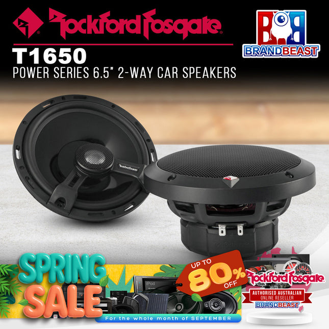 Rockford Fosgate T1650 Power 6.5" 2-Way Full Range Euro Fit Compatible Speaker