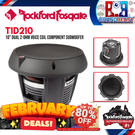 Rockford Fosgate T1D210 Power 10" T1 2-Ohm DVC Subwoofer