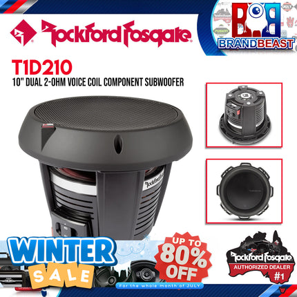 Rockford Fosgate T1D210 Power 10" T1 2-Ohm DVC Subwoofer