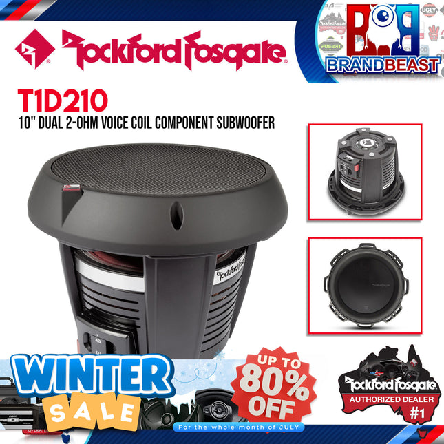 Rockford Fosgate T1D210 Power 10" T1 2-Ohm DVC Subwoofer