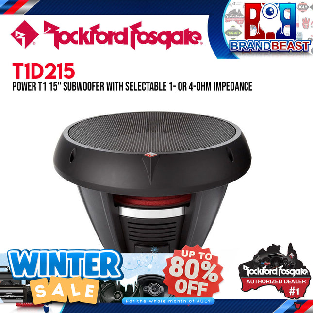 Rockford Fosgate T1D215 Power 15" T1 2-Ohm DVC Subwoofer
