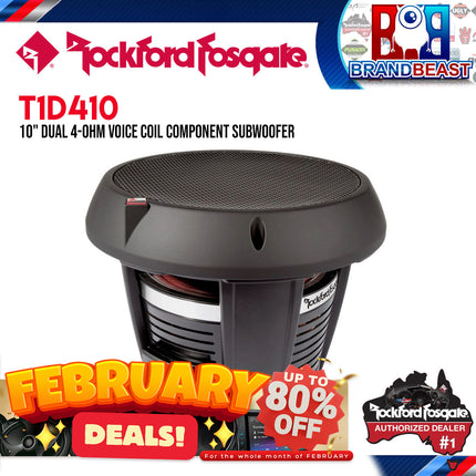 Rockford Fosgate T1D410 Power 10" T1 4-Ohm DVC Subwoofer