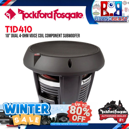 Rockford Fosgate T1D410 Power 10" T1 4-Ohm DVC Subwoofer