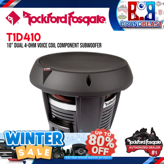 Rockford Fosgate T1D410 Power 10" T1 4-Ohm DVC Subwoofer