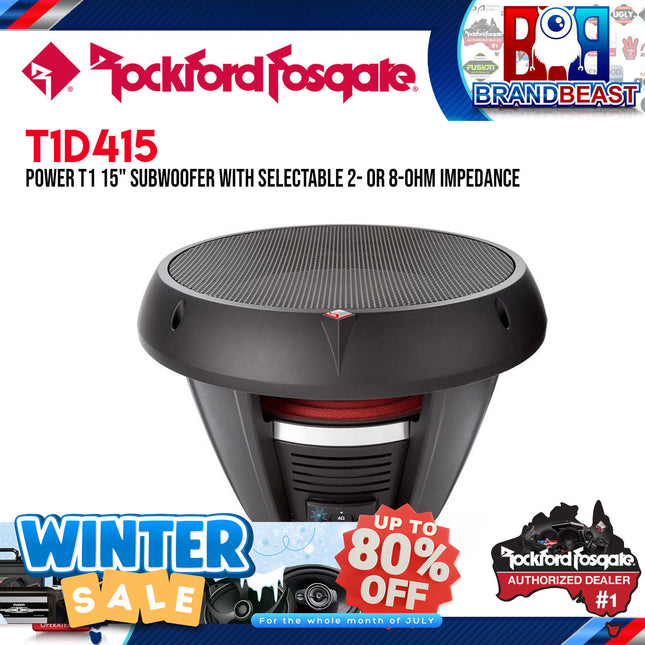 Rockford Fosgate T1D415 Power 15" T1 4-Ohm DVC Subwoofer