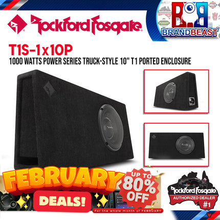 Rockford Fosgate T1S-1X10P Power Single 10‚Äù T1 Slim Vented Loaded Enclosure