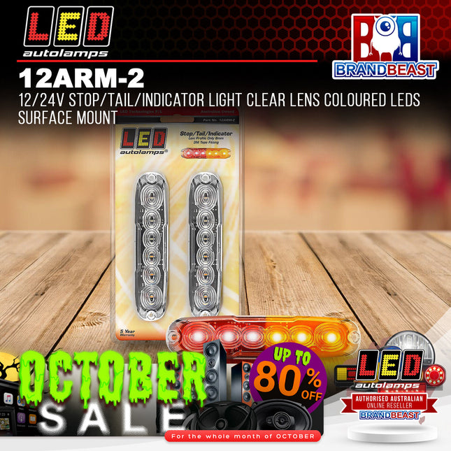 LED Autolamps 12ARM-2 Stop/Tail & Indicator Lamps - Pair