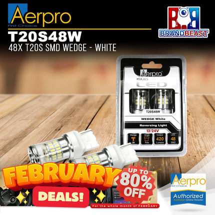 Aerpro T20S48W 48x T20S SMD Wedge - White