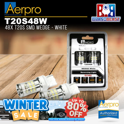 Aerpro T20S48W 48x T20S SMD Wedge - White