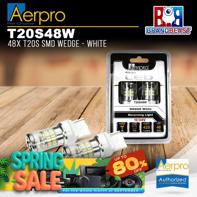 Aerpro T20S48W 48x T20S SMD Wedge - White