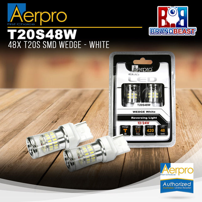 Aerpro T20S48W 48x T20S SMD Wedge - White