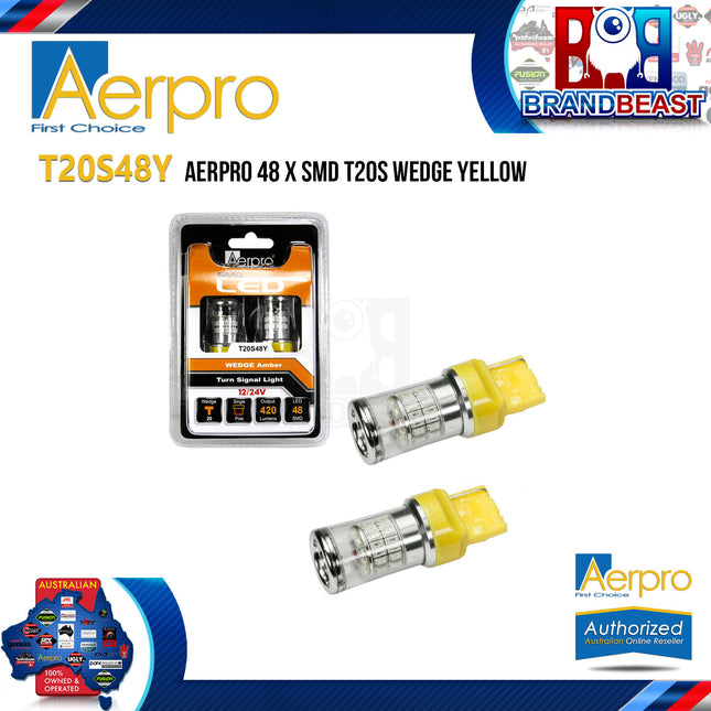 Aerpro T20S48Y 48x T20S SMD Wedge - Amber