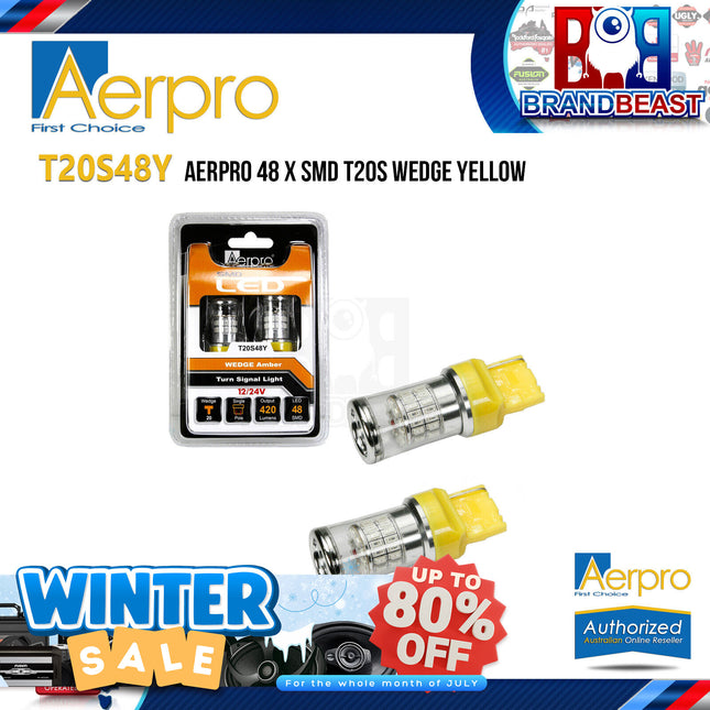 Aerpro T20S48Y 48x T20S SMD Wedge - Amber