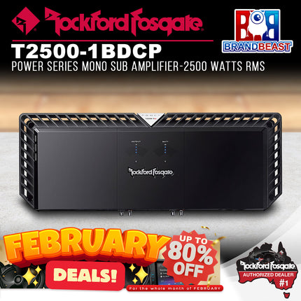 Rockford Fosgate T2500-1bdCP Power 2500 Watt Class-bd Constant Power Amplifier