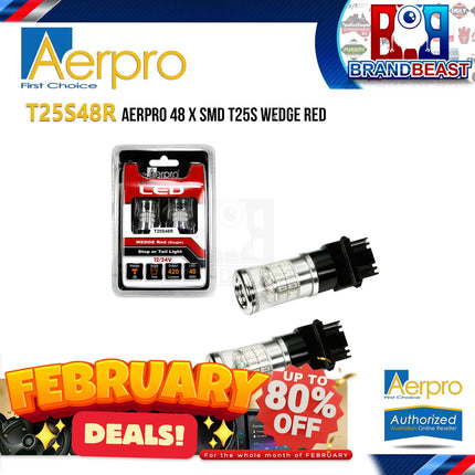 Aerpro T25S48R 48x T25S SMD Wedge - Red