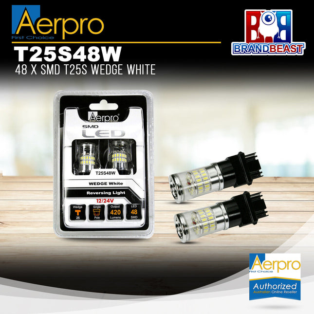 Aerpro T25S48W 48x T25S SMD Wedge - White