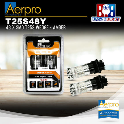 Aerpro T25S48Y 48x T25S SMD Wedge - Amber