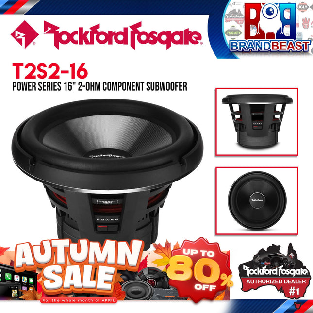 Rockford Fosgate T2S2-16 Power 16" T2 Single 2-Ohm Subwoofer